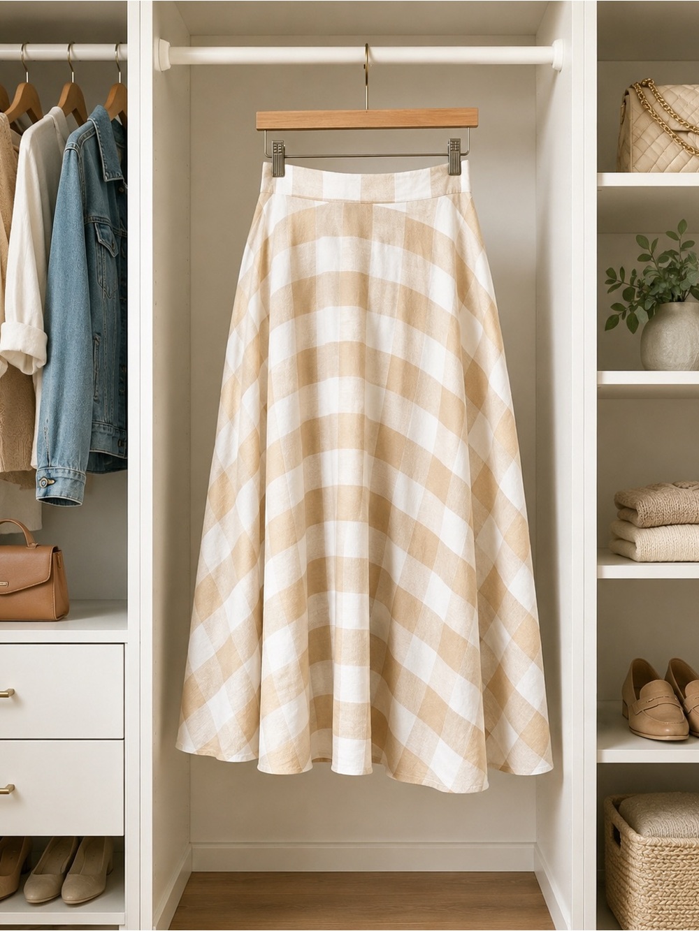 WHO WHAT WEAR TAN SKIRT